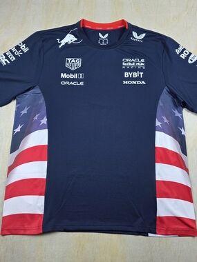 Castore Red Bull Racing Driver's Edition Jersey Men's 2XL Blue Mobil 1 ORB2